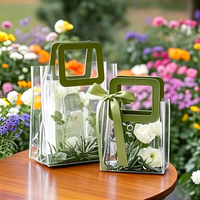 Sacs de bienvenue en PVC transparent givré personnalisés pour invités de mariage, petits sacs cadeaux tendance en forme de dessin animé, vente en gros