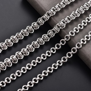 Collier ras du cou en acier inoxydable massif style Rolo pour femmes et hommes, couleur argent, accessoires de bijoux punk en métal - Product Image 1