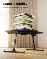 Bureau de recouvrement en cuir de qualité supérieure SAIJI: table pour ordinateur portable pliable réglable XXL avec support