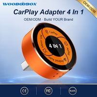 Adaptador Inalámbrico 4 en 1 para Carplay, Netflix, YouTube, Screen Mirror Link, Android para Coche, Adaptador 4 en 1 Airplay/Android