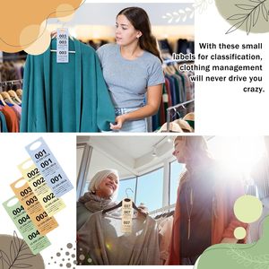 Tarjetas de Control de Prendas Personalizadas, Rectangulares, Desechables, con Etiquetas Numeradas para Almacenamiento y Alquiler de Ropa - Product Image 4