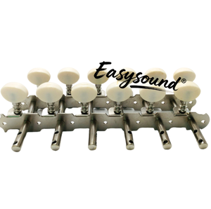 Cabezales de máquina 6 en 1 para guitarra de <span class=keywords><strong>12</strong></span> <span class=keywords><strong>cuerdas</strong></span>, perilla pequeña blanca, clavijas de afinación de montaje de 2 pines, clavijas de afinación para instrumentos de cuerda - Product Image 2