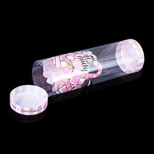 Tubo de Embalaje Cilíndrico de PET Reciclado con Certificación <span class=keywords><strong>GRS</strong></span>, Caja Transparente Redonda Personalizada con Logotipo de Fábrica para Dulces y Regalos Ecológicos - Product Image 1