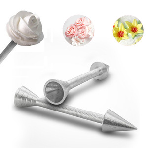 Ugello per <span class=keywords><strong>pasticceria</strong></span> crema per glassa fiori strumenti per fare ugello per tubazioni supporto per cono di cottura bastoncini di <span class=keywords><strong>rosa</strong></span> decorazione per torte in lega di alluminio - Product Image 1