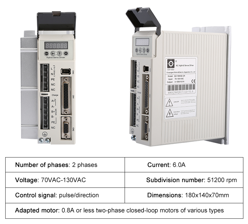 SS1108-BZ-ZX AC Hybrid Servo Drive Stepper Motor Cable Set