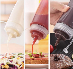 Wholesale White Cylinder PE Food Grade Squeeze <b>Sauce</b> <b>Bottle</b> with Screen Printing 200-900ml Capacity for Salad & <b>Tomato</b> <b>Sauce</b> - Product Image 6