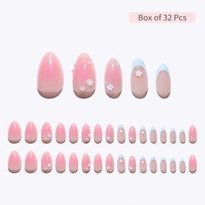 Uñas Postizas Francesas con Diseño de Flor de Primavera en 3D, Suministros al por Mayor de Uñas de Gel Suave, MSDS CPNP, Uñas Postizas de Verano - Product Image 3