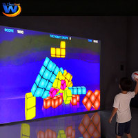 Projecteur mural interactif 3D pour jeu Ominiball multijoueur, écran de projection métallique pour sport multi-balles à domicile et en salle de sport