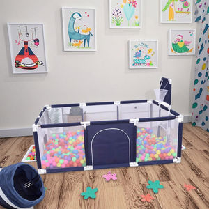 คอกเด็กเล่นแบบอเนกประสงค์พับได้ทันสมัยวัสดุออกซ์ฟอร์ดเป็นมิตรกับสิ่งแวดล้อมทนทานสำหรับการใช้งานในห้องนอนกลางแจ้ง - Product Image 3