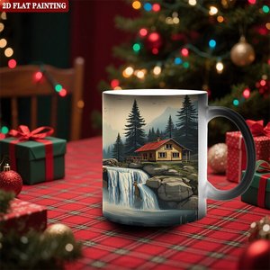 <b>Magic</b> Mug Frosted Black 11oz Ceramic Heat Sensitive Color Changing <b>Cup</b> - Product Image 2