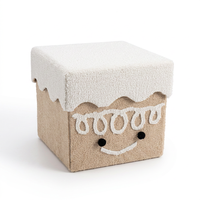 Boîte cadeau décorative de Noël au design mignon en tissu premium avec couvercle et base pour l'emballage et la présentation de jouets pour enfants