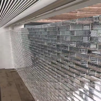 Blocs de verre solides, briques de verre pour la décoration murale, 50*100*200mm, briques de verre solides fusionnées