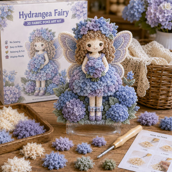 Hada de hortensia azul
