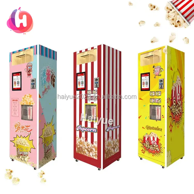 Pabrik grosir mesin penjual Popcorn otomatis penuh mudah dioperasikan komersial mesin Popcorn