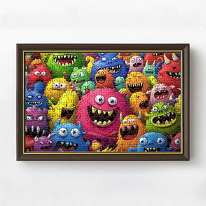 Tùy chỉnh phim hoạt hình câu đố nhà máy tiktop phổ biến bán buôn thân thiện với môi tiktok phổ biến ghép hình tùy chỉnh 500/1000 miếng cho người lớn/bé - Product Image 1