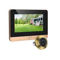 Kamera Pintu Pintar Tuya Smart dengan Lubang Intip, Layar 5 Inci, Baterai 10000mAh, 140 °   Kamera Keamanan Rumah dengan Sensor PIR Sudut Lebar dan Audio Dua Arah