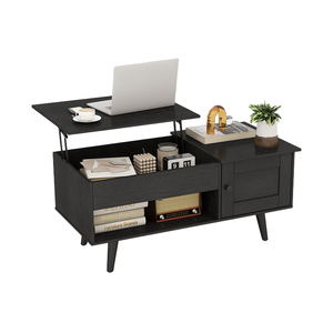 ATUNUS Modern <b>Coffee</b> <b>Table</b> with Linen Fabric and Metal Frame Adjustable Design Living Room Home Furniture Drop-Shipping to US - Product Image 1