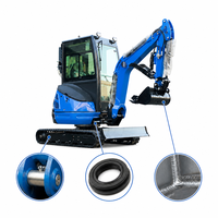 Mini-pelle compacte robuste de 2000 kg avec moteur Kubota et chenilles en caoutchouc pour utilisation en verger – Prix de gros, produit phare d'usine
