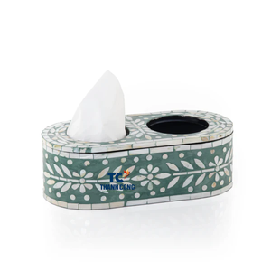 Prix usine MOP Boîte à mouchoirs Porte-serviettes décoratif Boîte à mouchoirs en nacre avec 2 trous - Product Image 1