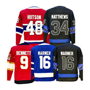 Maillots <span class=keywords><strong>de</strong></span> <span class=keywords><strong>hockey</strong></span> sur glace pour jeunes cousus en gros 19 Tkachuk 97 McDavid 93 Demidov 34 Matthews 97 Kaprizov 98 Bedard 14 Suzuki - Product Image 4