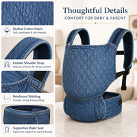 Haute qualité pur coton Double couche Indigo Denim diamant motif tissu pour bébé fronde porte-bébé et vêtements