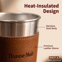 Ensemble cadeau de café en acier inoxydable 304 de qualité supérieure, logo personnalisé imprimé en typographie, moulin à café manuel fait main, panier tissé de luxe