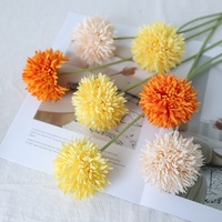 Fleur Artificielle Dandelion Oignon Boule Simple Blanche Champagne Faux Plastique pour Décoration de Chambre Style Pastoral Modèle