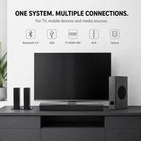 Samtronic 2025 Produk Baru Laris Manis OEM 5.1 Soundbar Nirkabel Sistem Suara Audio Nirkabel Soundbar TV Speaker Satelit untuk TV Rumah