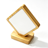 Xingyan Nouveau cadre photo de table DIY en bambou écologique, formes géométriques, pour parents et enfants