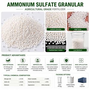 Engrais au sulfate d'ammonium, cristaux blancs de qualité pour l'apport en azote et la santé du sol - Product Image 3