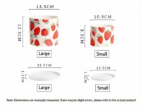 Pot de fleurs en céramique, motif elliptique de dessin animé mignon, écologique, durable, émaillé, avec trou de drainage, moderne, pour jardin