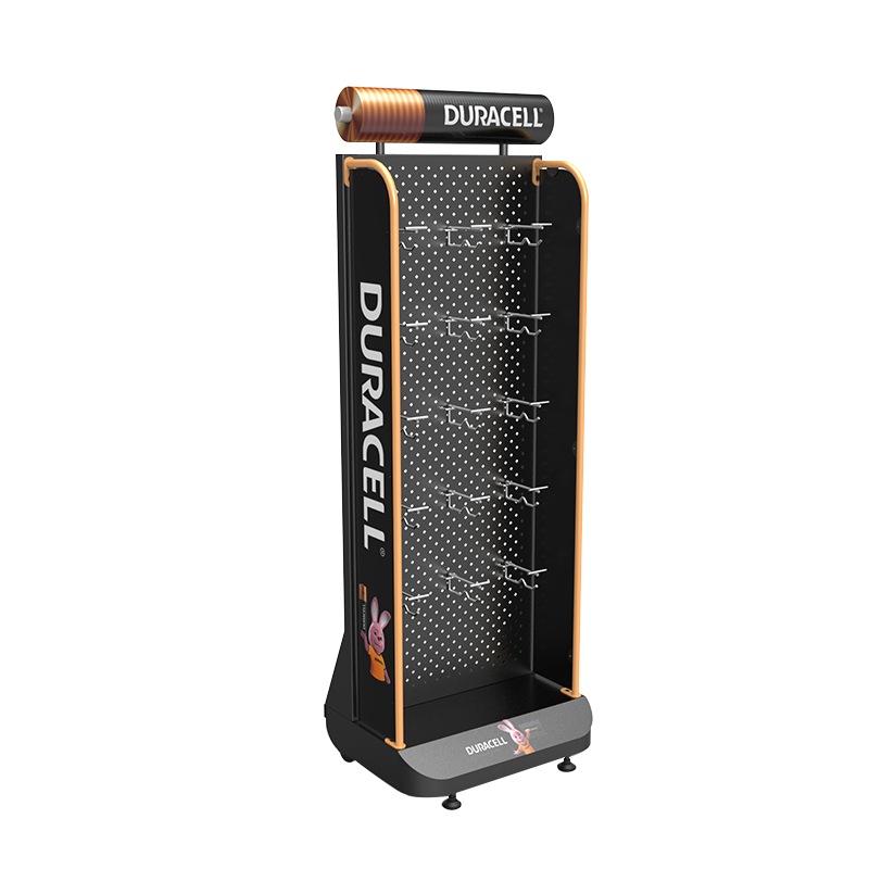 Wholesale Custom Metal Battery Display Rack Collection Pegboard Circular Tiered Wire Basket Stands for Retail Store Supermarket — view 2