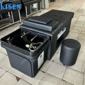 Table de massage thaïlandaise Kisen en gros pour salon de beauté, avec logo personnalisé, couleur, portable, et bassin de lavage de tête intégré - Product Image 3