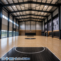 Structure de basket-ball intérieure en acier, assemblage d'essai en usine, certifiée ISO9001, usine d'inspection