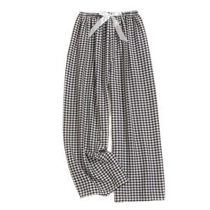 Pantalones de Pijama Ligeros a Cuadros para Parejas, Pantalones de Salón de Invierno Tejidos con Cintura Elástica para Hombre y <span class=keywords><strong>Mujer</strong></span>, ODM - Product Image 5