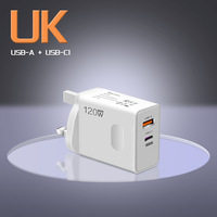Chargeur de téléphone portable à charge rapide double USB-A/USB-C PD+QC5.0 5V/3A ignifuge certifié CE FCC