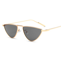 Nuevas Gafas de Sol Retro de Moda con Marco Triangular para Mujer, Diseño Italiano de Alta Calidad, Acetato y Metal