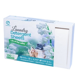 SANYUAN 2025 Nuevas Tabletas de Jabón para Lavandería Ultra Concentradas en Envase Reciclable con Aroma a Lirio de los Valles, Hojas de Detergente para Ropa - Product Image 4