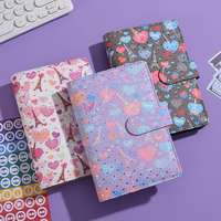 Portefeuille-classeur budgétaire personnalisé en cuir PU, carnet de planification, porte-cartes, classeur budgétaire A6 à 6 anneaux, en gros