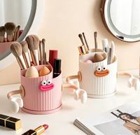 Support Rotatif pour Pinceaux de Maquillage, Organisateur de Bureau Multi-Compartiments pour Rouge à Lèvres, Houppettes et Articles de Toilette – Offre Spéciale