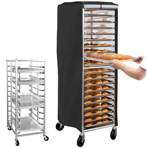 Housse de protection pour étagère à pain de boulanger, 59x72x163cm, en polyester, imperméable, anti-poussière, pour équipement de boulangerie, ensemble combiné autoportant - Product Image 2