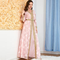 Abaya de haute qualité Ab421 pour femmes, robe musulmane à manches longues, robe Abaya brodée, robes Kaftan musulmanes, Jalabiya arabe de Dubaï