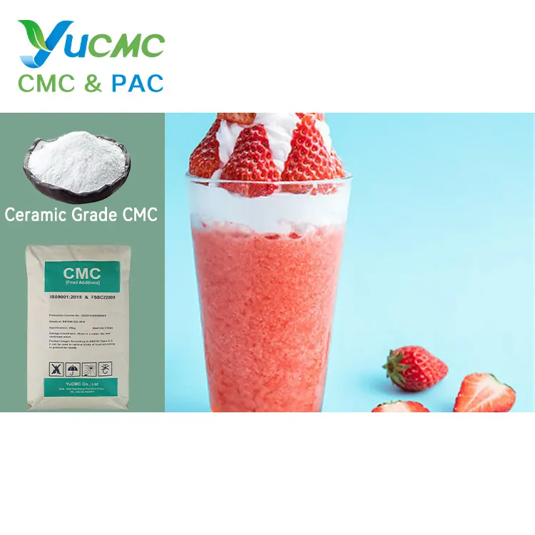 Yucmc giá mỗi tấn trong bán buôn bột Nhà cung cấp lớp nhà máy cho phụ gia thực phẩm sodium Carboxymethyl cellulose CMC