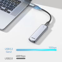 Adaptateur OTG SAMZHE Type-C vers USB-A USB3.2 5 Gbps en alliage d'aluminium, convertisseur de transfert de données, connecteur USB-C mâle vers USB-A femelle