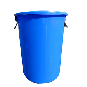 Cubo de plástico engrosado con tapa de 100L, redondo, para almacenamiento de alimentos, agua y fermentación química, con asa. - Product Image 3