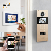Système de vidéophone intelligent IP résistant aux intempéries avec application Tuya, RFID et 12 moniteurs intérieurs pour immeubles d'appartements
