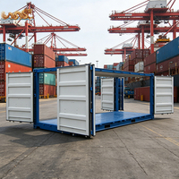 Conteneur maritime spécial en acier Corten de 20 pieds (6 mètres) à ouverture complète sur quatre côtés, norme ISO, pour le stockage de marchandises surdimensionnées