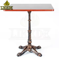 Base de table à manger en fonte vintage, piédestal en fer forgé antique pour restaurant, café, hôtel, meubles d'intérieur et d'extérieur
