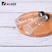 Bouteille vide en plastique PET pour jus, boissons, vin, tequila, liqueur, shot, avec bouchon à vis, 25 ml, 30 ml, 50 ml, 150 ml, 250 ml, 25 cl, mini, petite, 50 ml