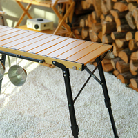 Table de pique-nique pliante légère et moderne en alliage d'aluminium réglable pour camping, style turc Bbg
